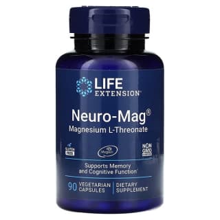 Life Extension, Neuro-Mag, L-треонат магния, 90 вегетарианских капсул LEX-16039