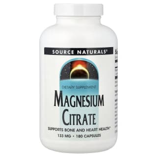 Source Naturals, цитрат магния, 133 мг, 180 капсул