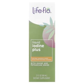 Life-flo, жидкий йод плюс, натуральный апельсиновый вкус, 59 мл (2 жидк. унции)