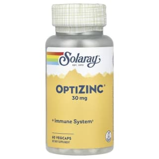 Solaray, OptiZinc, 30 мг, 60 растительных капсул