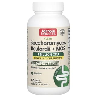 Jarrow Formulas, веганские сахаромицеты Буларди и манноолигосахариды, 5 млрд КОЕ, 90 растительных капсул