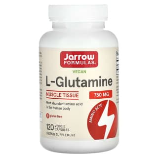 Jarrow Formulas, L-глютамин, 750 мг, 120 растительных капсул