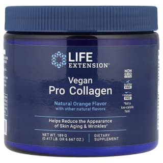 Life Extension, Vegan Pro Collagen, натуральный апельсин, 189 г (6,667 унции)