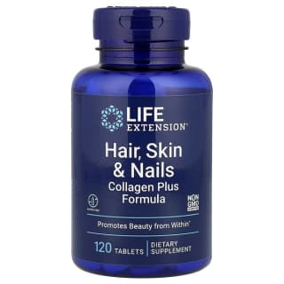 Life Extension, Для волос, кожи и ногтей, формула с коллагеном, 120 таблеток