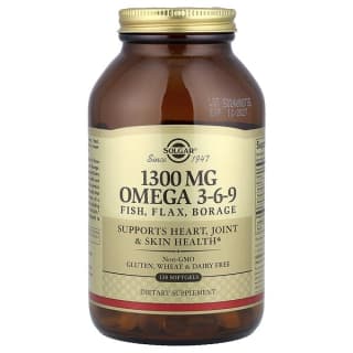 Solgar, омега 3-6-9, 120 мягких таблеток